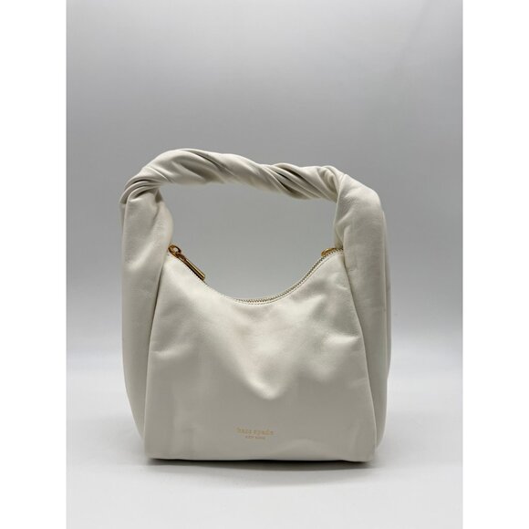KATE SPADE NY Twirl top handle leather small crossbody bag - White - Picture 4 of 14